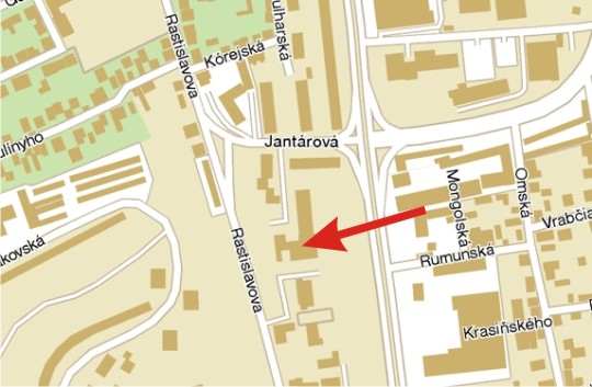 mapa Ko&scaron;ice